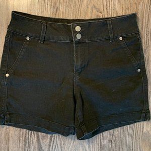 High-Waisted Black Shorts
